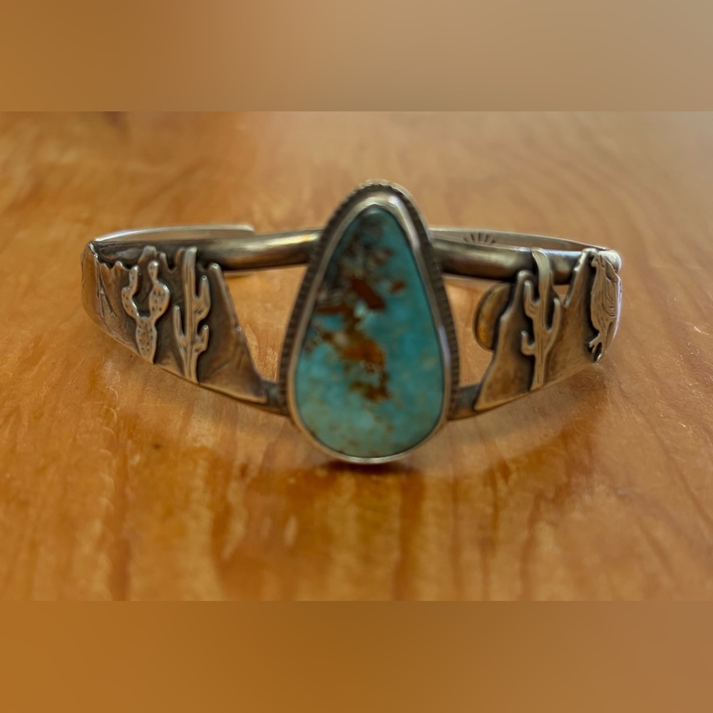 Turquoise Silver Cuff Bracelet